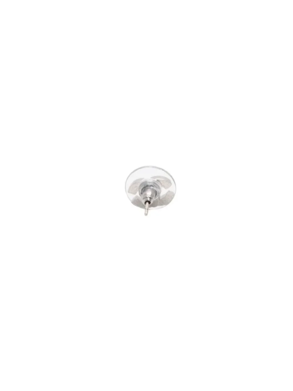 Chanel Earrings CC Logo Mini Orange Silver 04 One Side CC